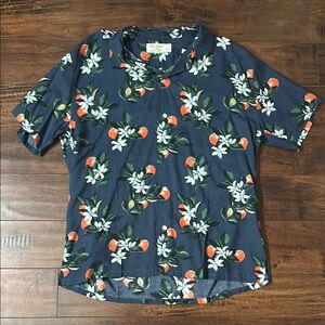 Floral Navy Abercrombie & Fitch Button Down Short Sleeve